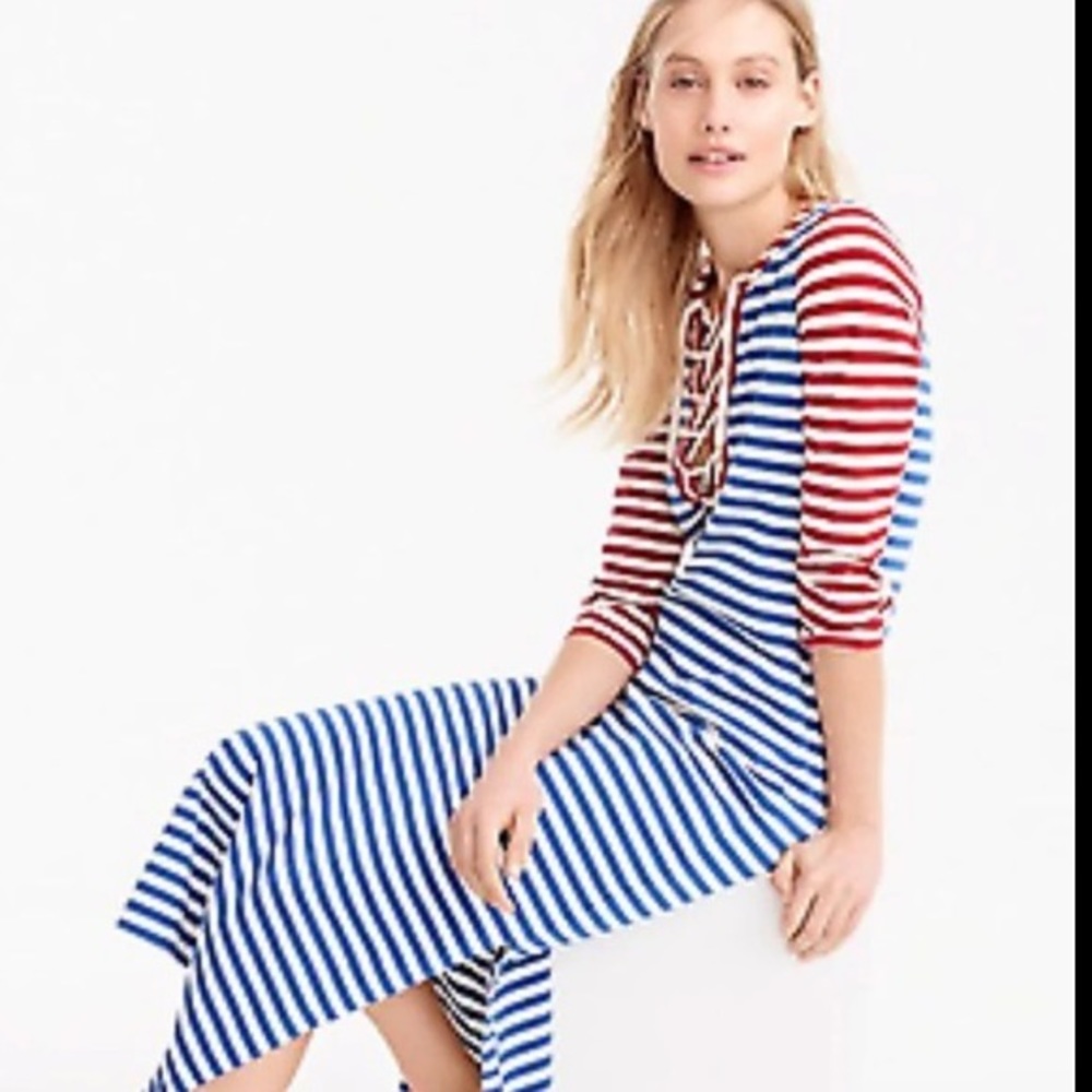J. Crew Stripped Maxi Casual Dress Nautical